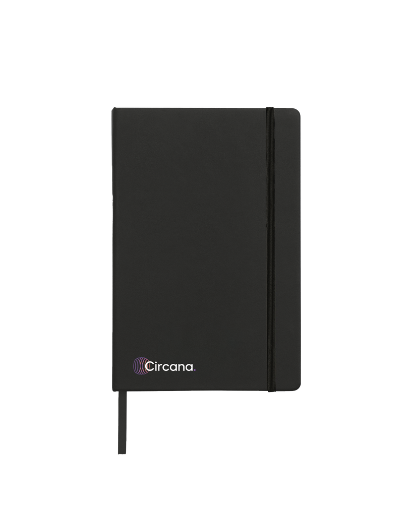 A5 Soft Touch Hard Cover Notebook - Black- Ready To Ship